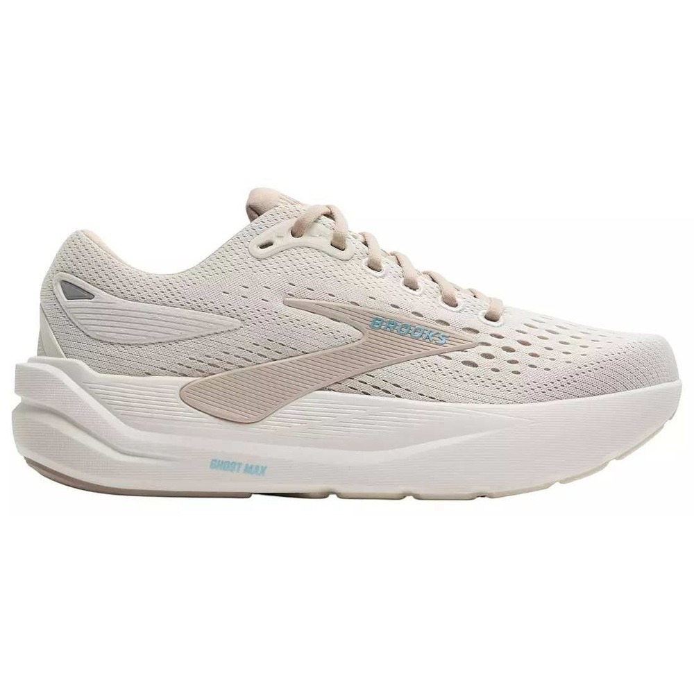 Brooks Ghost Max 3 Womens 11 Wide Running Coconut Chateau Grey Blue 1203951D092 - Picture 2 of 3